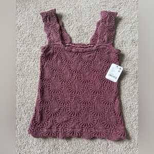 Free People Mauve Textured Top